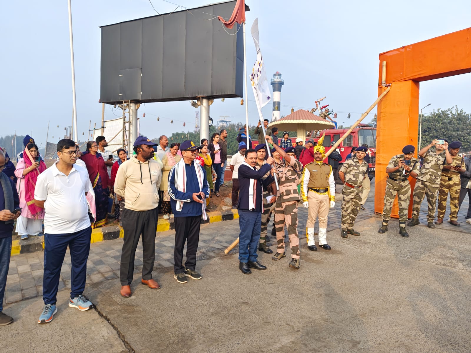 CISF Vande Mataram Coastal Cyclothon 2026 Receives Rousing Welcome at Paradip Port.